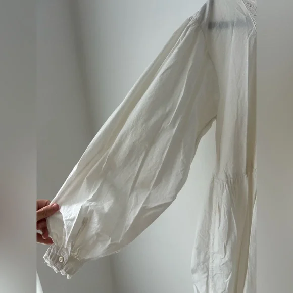 Vintage Cornell trading boho white prairie dress - Picture 13 of 13